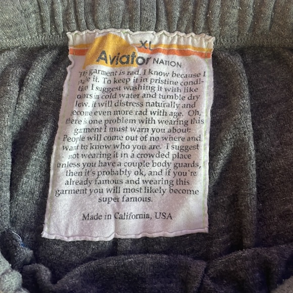 Aviator nation 5 Stripe sweatpants size XL - Picture 3 of 5